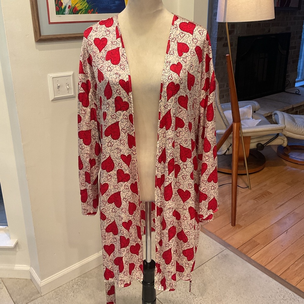 RARE Vintage Victoria's Secret Red Heart Women's Robe